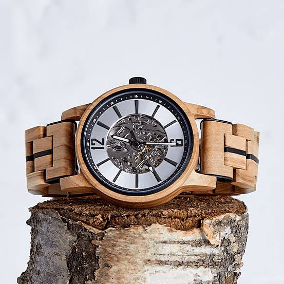 The Sycamore - Mechanical Wood Watch For Men - Image 3